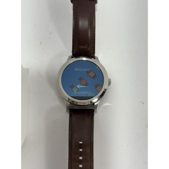 Fossil Smartwatch Q Founder DW1 Brown Leather Band With charger Base No Cable - Picture 6 of 11